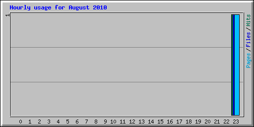 Hourly usage for August 2010